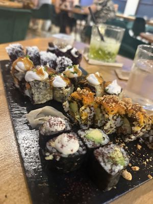 Mix sushi plate  at Roots & Rolls in Barcelona