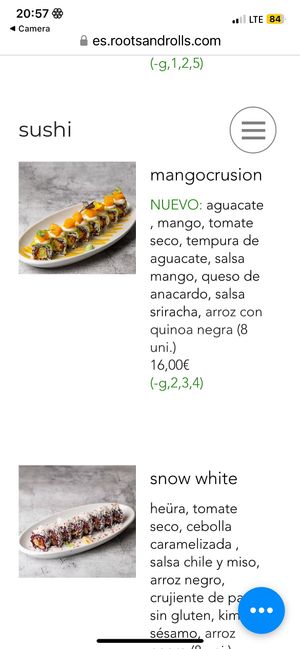 16 € for the roll  at Roots & Rolls in Barcelona