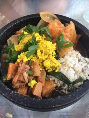 Jackfruit Bibimbap at Roots & Rolls in Barcelona