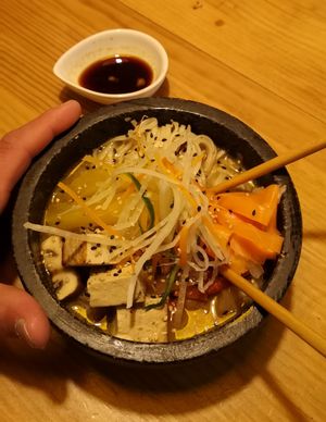 miso-ramen at Roots & Rolls in Barcelona