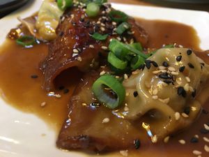 Gyozas  at Roots & Rolls in Barcelona