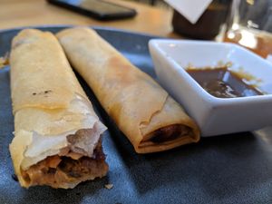 Spring rolls at Roots & Rolls in Barcelona