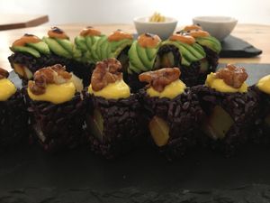 Vegan Sushi-favourite ones 🙃 at Roots & Rolls in Barcelona