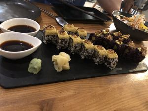 Prickly pear and chickpea rolls at Roots & Rolls in Barcelona