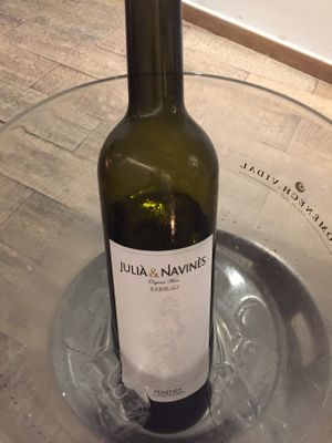 White wine at Roots & Rolls in Barcelona