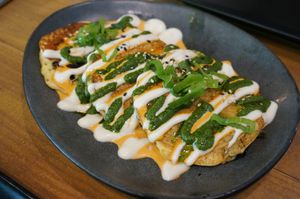 okonomiyaki at Roots & Rolls in Barcelona
