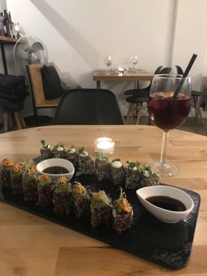 Sushi at Roots & Rolls in Barcelona