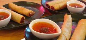 Spring rolls at Roots & Rolls in Barcelona