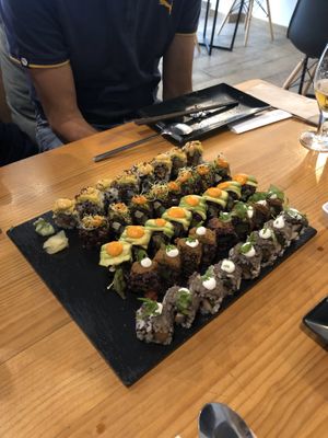 Sushi at Roots & Rolls in Barcelona