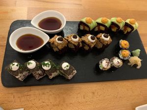 Sushi at Roots & Rolls in Barcelona