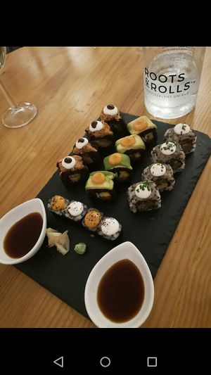 Parte del menú degustación at Roots & Rolls in Barcelona