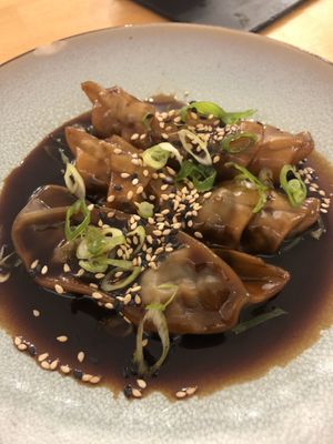 Gyozas at Roots & Rolls in Barcelona