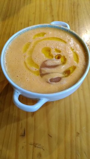 Gaspacho at Restaurante Vegano Tierra Madre in Valencia