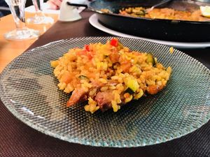 Vegan Paella! at Restaurante Vegano Tierra Madre in Valencia