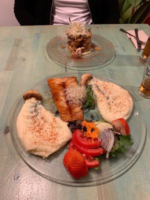 I ordored Vegan Salmon  at Restaurante Vegano Tierra Madre in Valencia