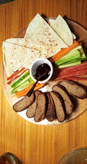 Pato vegano at Restaurante Vegano Tierra Madre in Valencia