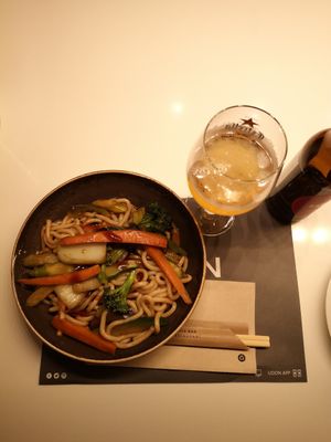 Vegan udon dish at UDON in Escaldes-engordany