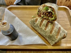 çig köfte wrap  at Veggi Station in Ludwigsburg