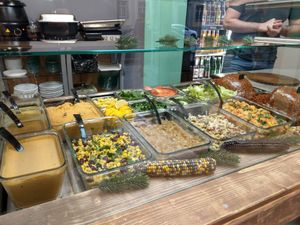 all vegan, different salads  at Veggi Station in Ludwigsburg