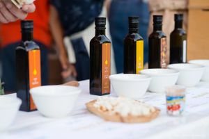 Cold extraction oils at EcoLocal Farmers' Market in Chisinau