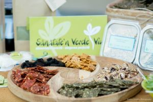 Raw snacks from Sanatate'n Verde Viu at EcoLocal Farmers' Market in Chisinau