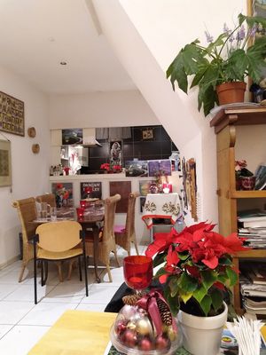 Small interior at Abay Blue Nile Taste of Ethopia in Haarlem