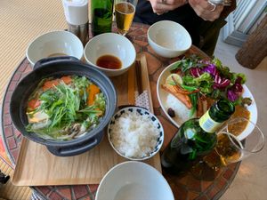 Vegan hot pot and special curry  at Peace Kawaguchiko in Yamanashi