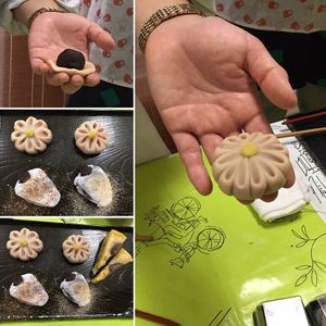 Wagashi class at Atelier Cafe in Kamakura