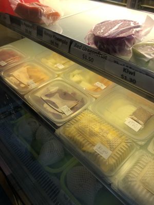 Fruit trays at Wei Kien Fresh Fruit Stations 伟健新鲜水果站 in North Singapore