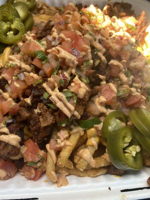 VV fries 🍟 😱 at Vegan Veganos - Food Truck in San Jose