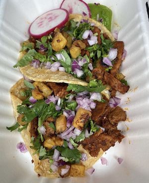 Al Pastor Tacos at Vegan Veganos - Food Truck in San Jose