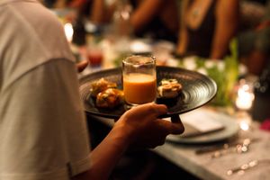 Cold Pressed Carrot Juice Almond Milk at Terra in 