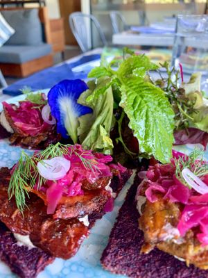 Smoked papaya salmon at Terra in 