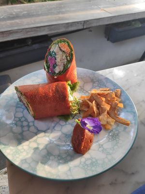 Jackfruit wrap! at Terra in 