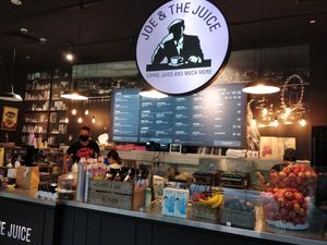 Counter area at Joe & The Juice in Central Singapore