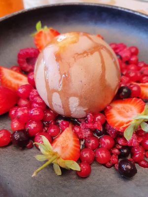 Raw chocolate tartufo at Seashells Healthy Living in Limassol