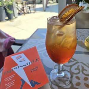 Aperol spritz at Seashells Healthy Living in Limassol