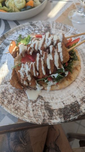 Souvlaki at Seashells Healthy Living in Limassol