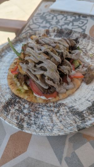 Mushrooms Gyros at Seashells Healthy Living in Limassol