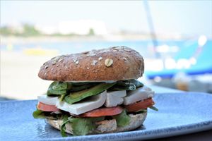 Tofu, Lettuce, Tomato Sandwich 😁 at Seashells Healthy Living in Limassol