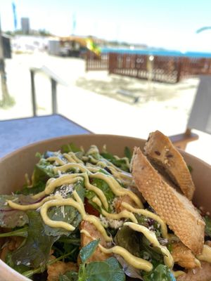 Caesar salad at Seashells Healthy Living in Limassol