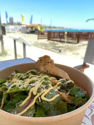 Vegan Caesar salad  at Seashells Healthy Living in Limassol