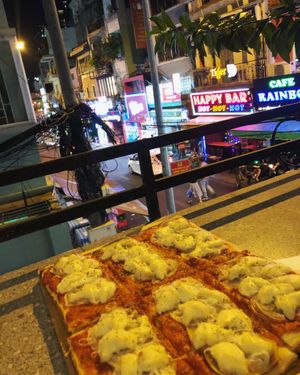 Soy cheese on the potato pizza! Delicious  at Vicolo1 in Ho Chi Minh City