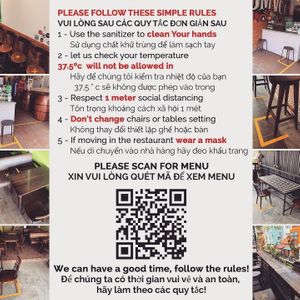 We are reopened with the following safety measures for all dine-in guests  at Vicolo1 in Ho Chi Minh City