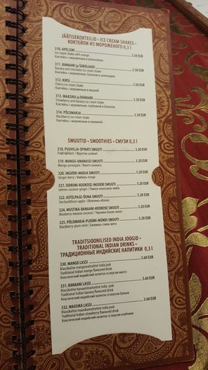 Milkshakes, smoothies and traditional dessert drinks. at Asian Chef in Tartu