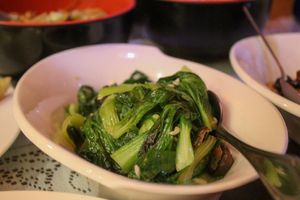 pak choy with garlic & mushrooms at Formosa Chinese Restaurant in Aqaba