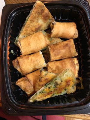 Left Overs to take away 😊spring rolls and scallion pie  at Formosa Chinese Restaurant in Aqaba