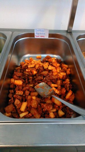 Saltado agridulce at Loving Hut - Jiron Carabaya in Lima