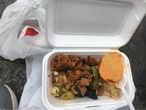 Takeaway buffet food at Loving Hut - Jiron Carabaya in Lima