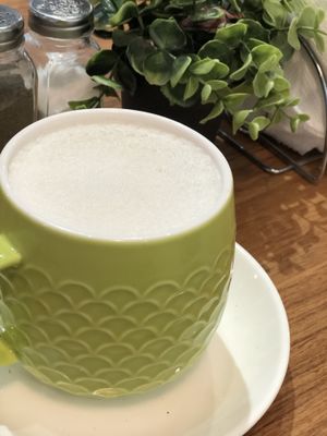 Coca latte  at Bolivian Green Kitchen in La Paz